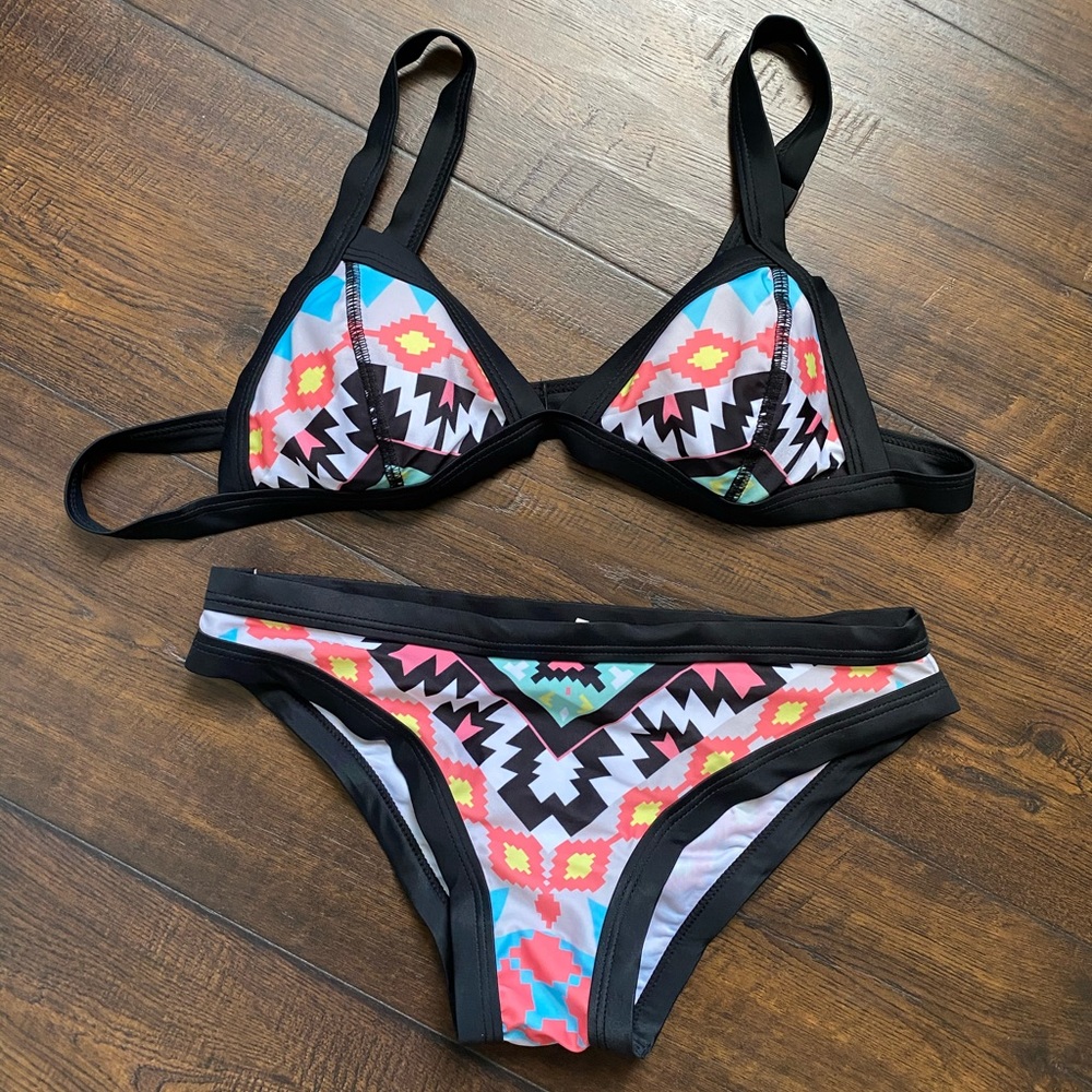 Colorful Tribal Print Bikini